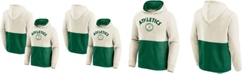 Fanatics Men's Oatmeal and Kelly Green Oakland Athletics Vintage-Like Arch Pullover Hoodie